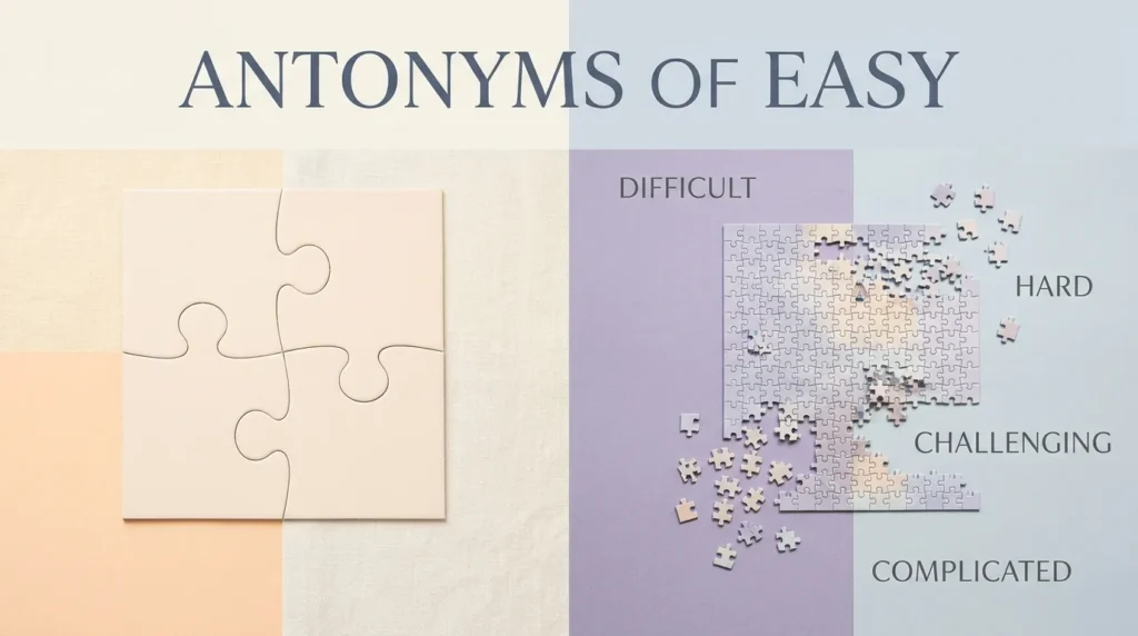 Antonyms of Easy