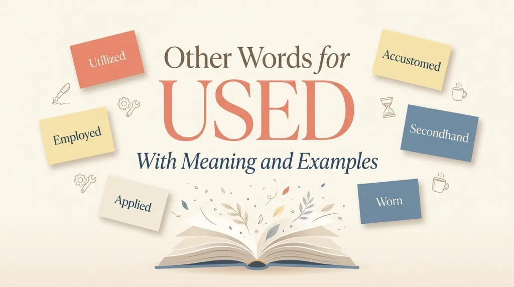 Other Words for Used With Meaning and Examples