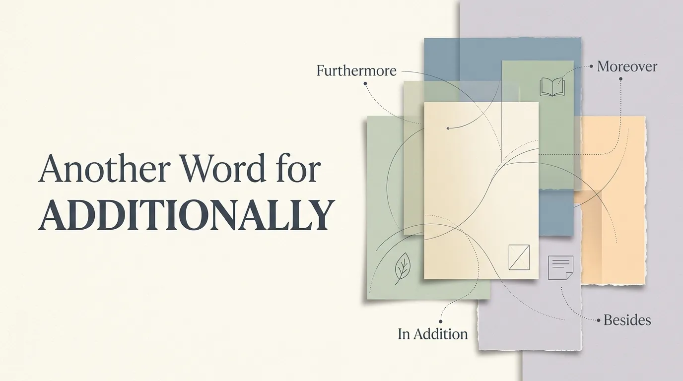 Another Word for Additionally