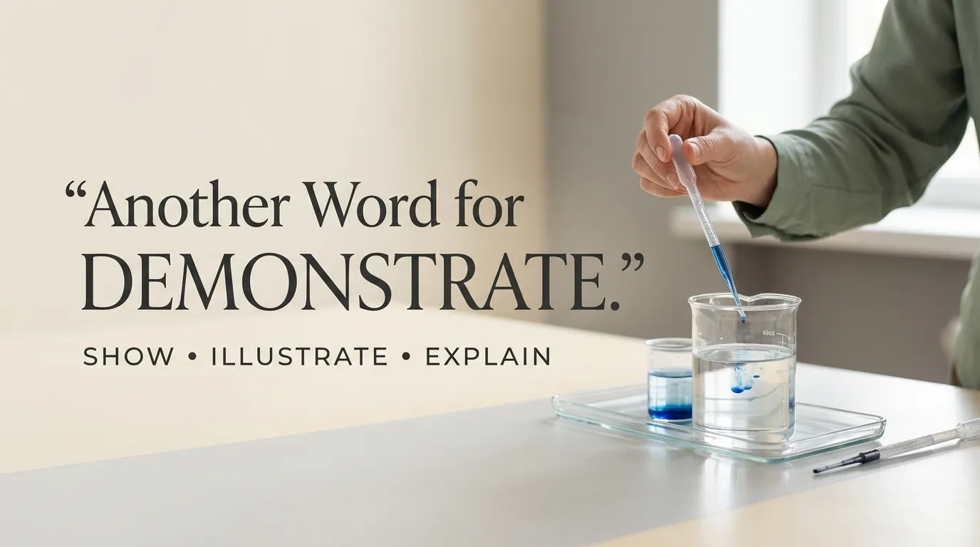 Another Word for Demonstrate